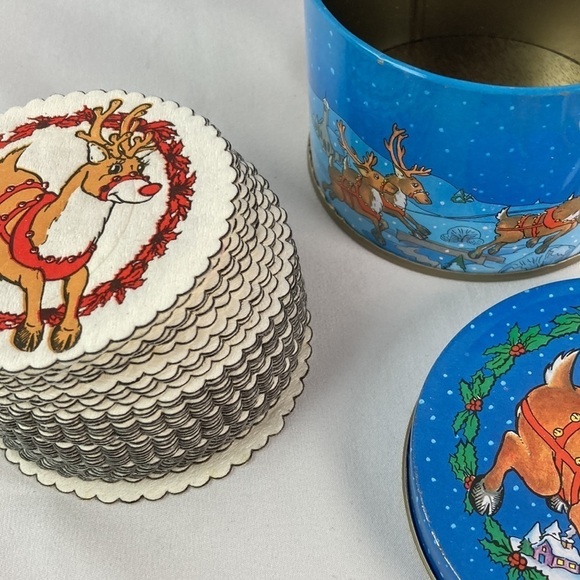 Vintage Rudolph the reindeer tin O’ coasters - Picture 3 of 4